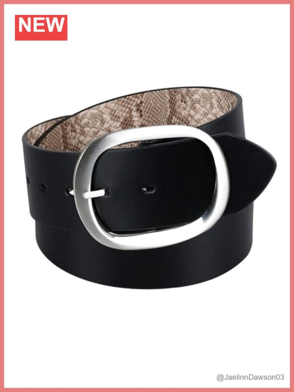 Calvin Klein Reversible Wide Statement Buckle Belt Adjustable Fit